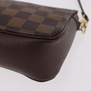 LOUIS VUITTON Damier Ebene Trousse makeup Pouch N51982 LV Auth 192050V-15