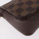 LOUIS VUITTON Damier Ebene Trousse makeup Pouch N51982 LV Auth 192050V-16