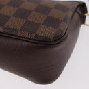 LOUIS VUITTON Damier Ebene Trousse makeup Pouch N51982 LV Auth 192050V-17