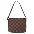 LOUIS VUITTON Damier Ebene Trousse makeup Pouch N51982 LV Auth 192050V-2