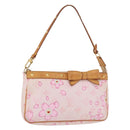LOUIS VUITTON Cherry Blossom Pochette Accessoires Pouch Rose M92007 Auth 192052V-1