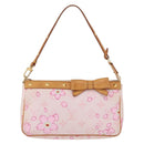 LOUIS VUITTON Cherry Blossom Pochette Accessoires Pouch Rose M92007 Auth 192052V-13