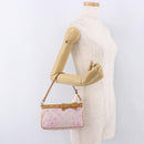LOUIS VUITTON Cherry Blossom Pochette Accessoires Pouch Rose M92007 Auth 192052V-22