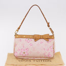 LOUIS VUITTON Cherry Blossom Pochette Accessoires Pouch Rose M92007 Auth 192052V-12