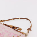 LOUIS VUITTON Cherry Blossom Pochette Accessoires Pouch Rose M92007 Auth 192052V-14