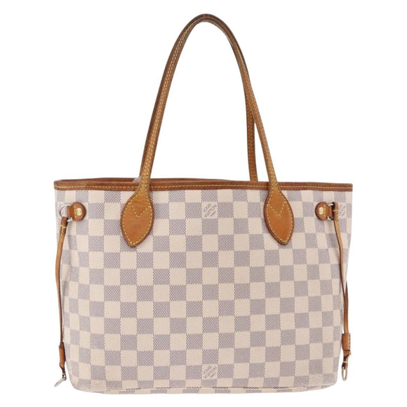 LOUIS VUITTON Damier Azur Neverfull PM Tote Bag N41362 LV Auth 192055