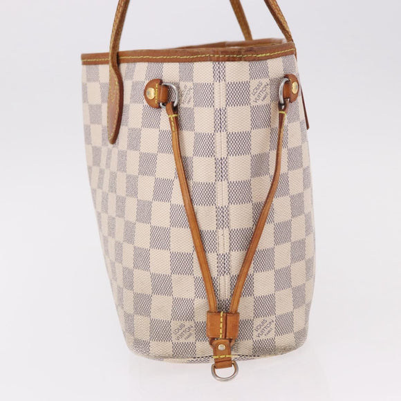LOUIS VUITTON Damier Azur Neverfull PM Tote Bag N41362 LV Auth 192055