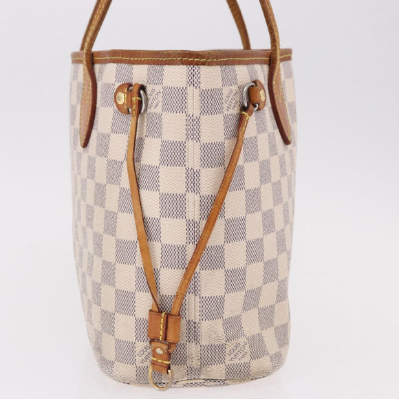 LOUIS VUITTON Damier Azur Neverfull PM Tote Bag N41362 LV Auth 192055