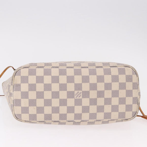 LOUIS VUITTON Damier Azur Neverfull PM Tote Bag N41362 LV Auth 192055