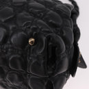 Salvatore Ferragamo Gancini Boston Bag Leather Black Silver Auth 192056V-16