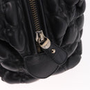 Salvatore Ferragamo Gancini Boston Bag Leather Black Silver Auth 192056V-17
