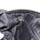 Salvatore Ferragamo Gancini Boston Bag Leather Black Silver Auth 192056V-22