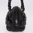 Salvatore Ferragamo Gancini Boston Bag Leather Black Silver Auth 192056V-4