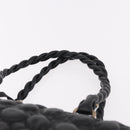 Salvatore Ferragamo Gancini Boston Bag Leather Black Silver Auth 192056V-8