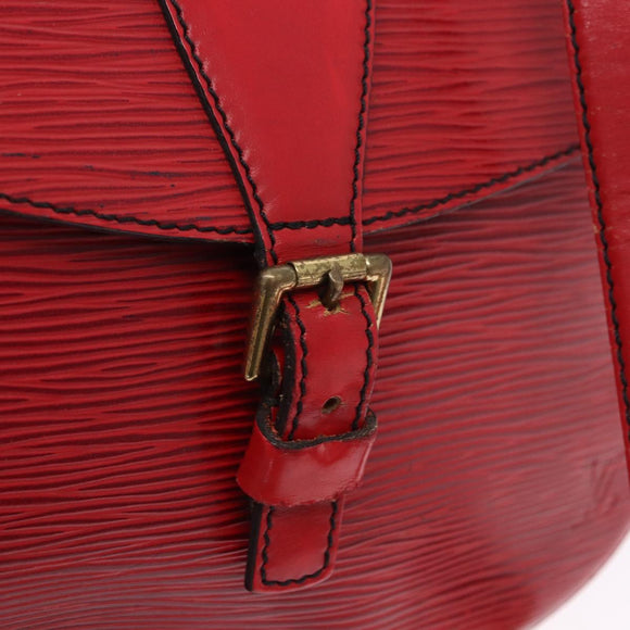 LOUIS VUITTON Epi Jeune Fille MM Shoulder Bag Red M52157 LV Auth 192062
