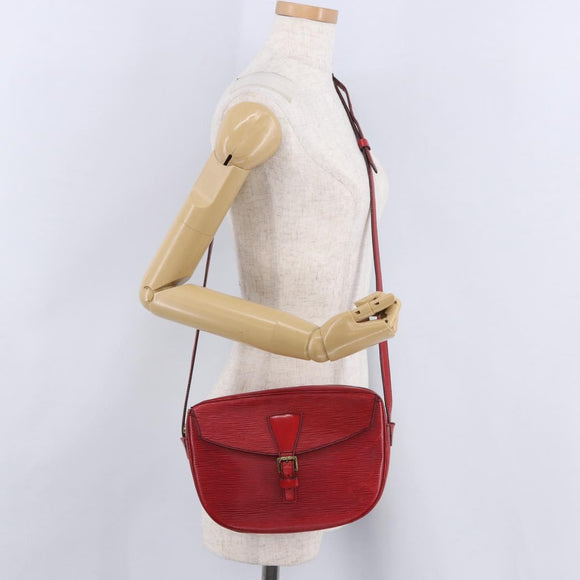 LOUIS VUITTON Epi Jeune Fille MM Shoulder Bag Red M52157 LV Auth 192062