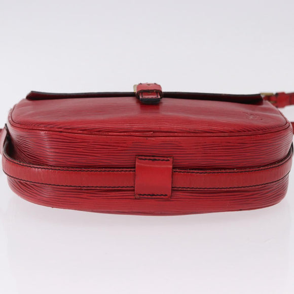 LOUIS VUITTON Epi Jeune Fille MM Shoulder Bag Red M52157 LV Auth 192062