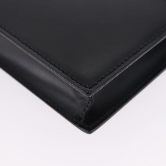 CARTIER PANTHERE Shoulder Bag Leather Black Gold Auth 192063V