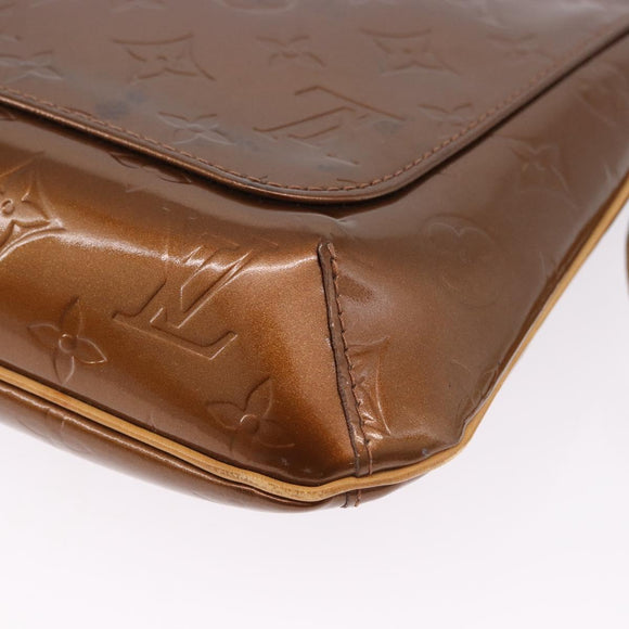 LOUIS VUITTON Monogram Vernis Thompson Street Bag Bronze M91124 LV Auth 192067