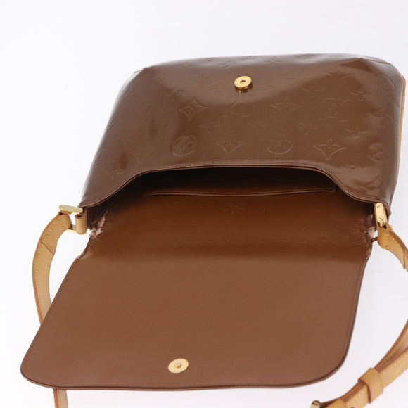 LOUIS VUITTON Monogram Vernis Thompson Street Bag Bronze M91124 LV Auth 192067