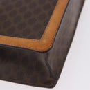 CELINE Macadam Canvas Medallion Hand Bag PVC Leather Brown Gold Auth 192071A-9