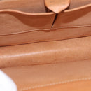 CELINE Macadam Canvas Medallion Hand Bag PVC Leather Brown Gold Auth 192071A-11