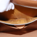 CELINE Macadam Canvas Medallion Hand Bag PVC Leather Brown Gold Auth 192071A-22
