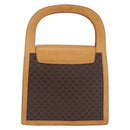 CELINE Macadam Canvas Medallion Hand Bag PVC Leather Brown Gold Auth 192071A-2