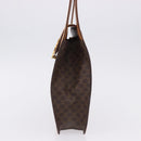 CELINE Macadam Canvas Medallion Hand Bag PVC Leather Brown Gold Auth 192071A-3