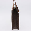 CELINE Macadam Canvas Medallion Hand Bag PVC Leather Brown Gold Auth 192071A-4