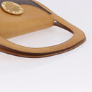 CELINE Macadam Canvas Medallion Hand Bag PVC Leather Brown Gold Auth 192071A-7