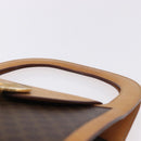 CELINE Macadam Canvas Medallion Hand Bag PVC Leather Brown Gold Auth 192071A-8