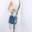 LOEWE Ghibli Collaboration Hammock Mini Hand Bag Leather Navy Gold Auth 192072SM-25