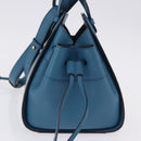 LOEWE Ghibli Collaboration Hammock Mini Hand Bag Leather Navy Gold Auth 192072SM-3