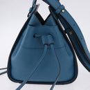 LOEWE Ghibli Collaboration Hammock Mini Hand Bag Leather Navy Gold Auth 192072SM-4