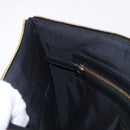 CHANEL Matelasse Clutch Bag Lamb Skin Black Gold CC Auth 192073SAM-20