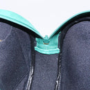 Christian Dior Chain Shoulder Bag Suede Green Gold Auth 192074V-18