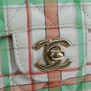 CHANEL Mini Matelasse 20 Chain Bag Lamb Skin Multicolor Gold CC Auth 192077SM-19