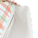 CHANEL Mini Matelasse 20 Chain Bag Lamb Skin Multicolor Gold CC Auth 192077SM-23