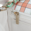 CHANEL Mini Matelasse 20 Chain Bag Lamb Skin Multicolor Gold CC Auth 192077SM-25
