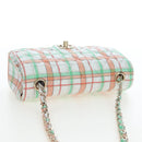 CHANEL Mini Matelasse 20 Chain Bag Lamb Skin Multicolor Gold CC Auth 192077SM-6