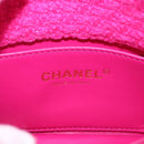 CHANEL Mini Matelasse 18 Chain Shoulder Bag tweed Pink Gold CC Auth 192078SM-21