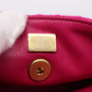 CHANEL Mini Matelasse 18 Chain Shoulder Bag tweed Pink Gold CC Auth 192078SM-11