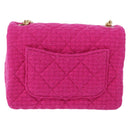 CHANEL Mini Matelasse 18 Chain Shoulder Bag tweed Pink Gold CC Auth 192078SM-2