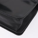 CHANEL Lipstick Chain Shoulder Bag Patent leather Black Silver CC Auth 192079V-16
