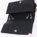 CHANEL Lipstick Chain Shoulder Bag Patent leather Black Silver CC Auth 192079V-10