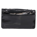 CHANEL Lipstick Chain Shoulder Bag Patent leather Black Silver CC Auth 192079V-2