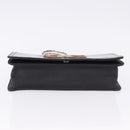 CHANEL Lipstick Chain Shoulder Bag Patent leather Black Silver CC Auth 192079V-5