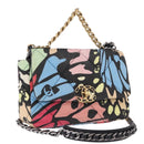 CHANEL Matelasse Chain Shoulder Bag Canvas 2way Multicolor Gold CC Auth 192081M-1