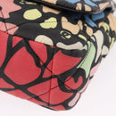 CHANEL Matelasse Chain Shoulder Bag Canvas 2way Multicolor Gold CC Auth 192081M-13